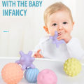 Miniatyrbillede 5 af 5: Tekstureret multiboldsæt udvikler babys taktile sanser legetøj baby touch håndbold legetøj baby træningsbold massage blød bold