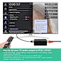 Miniatyrbilde 3 av 5: Digital til Analog Lydkonverter, dac Digital Spdif Optisk til Analog L/r Rca & 3.5mm Aux Stereo Au black