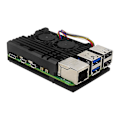 Miniatyrbilde 3 av 5: For 5 Aluminium Alloy Case Heatsink Cooler, Passive Cooling Case for 5 with Dual Cooling Fan Black