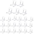 Miniatyrbillede 1 af 5: 24 stk. gennemsigtig plastdisplaystativ, justerbart gennemsigtig plastdisplaystativ staffeli multifunktionelt displayholder transparent color
