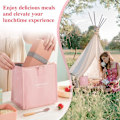 Miniatyrbild 2 av 5: Lunchväskor för kvinnor män, bärbar isolerad lunchväska vattentät läcksäker lunchlåda tote väska för arbete skola picknick resor (rosa)