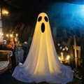 Miniatyrbild 3 av 7: Bright Lawn Ghosts Outdoor Decoration Spooky Ghosts Decor with String Lights for Garden Yard Surprised Surprised Small