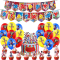 Miniatyrbild 1 av 5: Fantastiska digitala cirkusfödelsedagsfestdekorationer tecknad film tema födelsedagsfestdekorationer ballonger tårtdekorationer banderoller B