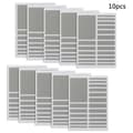 10-pack Osynlig Ringstorleksjusterare Multi-Storlek Ringförminskare för Lösa Ringar Gray