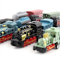 Miniatyrbillede 5 af 5: Børns drenge piger mini simulation damptog træk-tilbage tog model diecast lokomotiv legesæt legetøj Green
