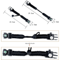Miniatyrbillede 3 af 6: Justerbar overlevelsesarmbånd, 7-core paracord 20 i 1 nødsport armbånds gear kit med vandtæt LED SOS-lys, kompas, redningsfløjte