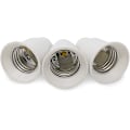 Miniatyrbild 3 av 4: 3-pack lampbasadapter vit Gu10 till E27 sockeladapter för lågenergi halogen LED-lampor