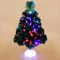 Miniatyrbilde 1 av 5: 42cm Små Juletrær, Fiberoptiske Juletrær Med 8 Fargeskiftende Iridescent LED-Lys Kunstig Ferdigbelyst Mini Bordplate Juletre Dekor