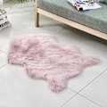 Miniatyrbillede 2 af 2: Uld Imitation Fåreskind Tæpper Faux Non Slip Soveværelse Shaggy Tæppe Måtter Yellow