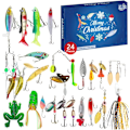 Miniatyrbild 1 av 8: Fiskekalender 2024, fisketillbehör adventkalender, julfiskebete nedräkningskalender, 24 dagar med överraskningsgåvor för fiskeälskare B