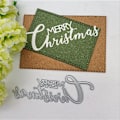 Pikkukuva 4 / 5: Iloista Joulua Kirjain Metallileikkurit DIY Scrapbooking Kohokuvio Stensiili