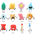 Miniatyrbild 4 av 5: Battle For Dream Island Plysch, Söt Tecknad Mini Bfdi Plysch Leafy Flower Firey Teardrop Små Mjuka Gosedjur Plysch Doll Presenter För Pojkar 3-6 Ye cube