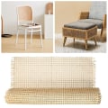 Miniatyrbillede 3 af 5: 1 rulle imiteret-rattan net burr fri dekorative robuste caning projekter gør simulering rattan-webbing bånd til hjem_a_hf 45cm