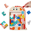 Miniatyrbild 1 av 2: Träblockspussel för barn i åldrarna 4-8, Brain Teasers Toy Stam Leksak Brain Game