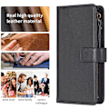 Miniatyrbillede 4 af 5: Til Samsung A34 5G Solid Farve Lynlås Taske Læder Etui Bf19 Sort