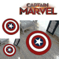 Miniatyrbillede 2 af 3: Captain America Skjold Rum Badeværelse Soveværelse Måtte Gulvtæppe Skridsikre Måtter