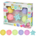 Miniatyrbillede 4 af 5: Tekstureret multiboldsæt udvikler babys taktile sanser legetøj baby touch håndbold legetøj baby træningsbold massage blød bold