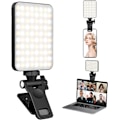 Miniatyrbillede 1 af 7: LED-videolys, genopladelig mini-selfielys med klips til telefon, bærbar computer, tablet og computer, dæmpbar fyldlampe