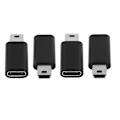 Pikkukuva 1 / 5: 4 kpl USB-C - Mini USB 2.0 -sovitin, Type-C naar Mini USB -uros, muuntaa sovittimen MP3-soittimille, kojelautakameralle, musta Black