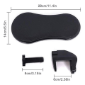 Miniatyrbild 2 av 5: Datorarmstöd, ergonomiskt tangentbordsstöd för handledsstöd, roterande handledsstöd för bord (svart
