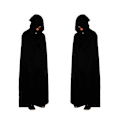 Miniatyrbillede 2 af 3: Halloween Party Grim Reaper Sort Kappe Sort Kappe Halloween Kostume Rekvisitter _a