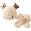 Miniatyrbilde 3 av 4: Hatt og skjerfsett for barn, høst og vinter, ullhatt for barn, jente, varm ullhatt for vinter 3 A