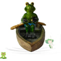 Miniatyrbillede 1 af 5: Harpiks Flydende Frø Statue, Have Frø Statue, Vand Flydende Dam Dekoration, Roning Frøer
