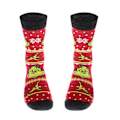 Miniatyrbillede 6 af 6: 3 par nye jule-sokker med Grinch i bomuldsdesign 9 pattern 9 one size fits all