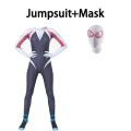 Miniatyrbilde 2 av 5: Spiderman Bodysuit Superhero Gwen Stacy Cosplay Kostyme Jumpsuit Maske Dress Jenter Kvinner Bodysuit Halloween Voksen Barn 120