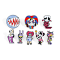 Pikkukuva 1 / 5: 8 kpl The Amazing Digital Circus -emalipinsiä, metalliset rintakorut, vaatteiden lisävarusteet, DIY-askartelukoristeet, lahjat