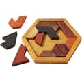 Hexagon Tangram Träpussel för Vuxna & Barn - Hjärnträning [JSR]