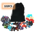 Pikkukuva 1 / 4: 105x Polyhedral Dice Sets Role For Dnd Rpg Mtg Game Dragons D4-d2