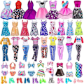 Miniatyrbild 1 av 2: 32-pack Barbie dockkläder Toppar Byxor Klänningar Skor Mode Festtillbehör Set Barn Flickor Leksakspresenter