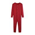 Miniatyrbillede 2 af 4: Mænds Én-delt Lange Underbukser Natpyjamas Red L