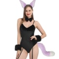 Miniatyrbillede 5 af 5: Kunstig pels kat ræv ulv pelsagtig hale og klip ører til Halloween fest kostume tilbehør C F