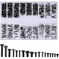 Miniatyrbillede 1 af 5: 500 stk. Brilleskruer Rundt hoved Universal Laptop Screw Kit M1.2 M1.4 M2 Sort
