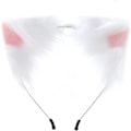 Pikkukuva 4 / 5: Kettu Faux Fur Hännän Kissa Korvat Panta Halloween Juhla Puku Kaulapanta Cosplay Sarja Naisille White