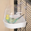 Miniatyrbilde 2 av 5: Papegøye hengende badekar Enkel å installere Kanariburtilbehør Kjæledyr Fuglebadekar Papegøye Vanndusjskål Fuglebur B Green