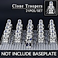 Miniatyrbillede 1 af 5: 501st Legion Clone Trooper Army Sæt Mini Captain Rex Jesse Og Echo Star Captain Rex 501st Clone Trooper Wars Figurer Klodser