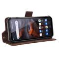 Miniatyrbilde 3 av 5: Etui til Oukitel Wp19 Deksel Justerbar Avtakbar Kortlomme Magnetisk Lukking Lær Lommebok Etui Brown A