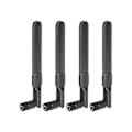 Miniatyrbillede 4 af 5: 4 stk Dual Band Wifi Antenne 2.4ghz 5ghz 5.8ghz 8dbi Mimo Rp-sma hanantenne til Wifi Router Tråd Black