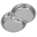 Dubbel fack såsskål i rostfritt stål för förvaring Silver