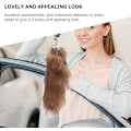 Miniatyrbillede 3 af 5: 2 stk. hale nøglering bilnøgler sort kat nøglering kanin pote nøgleringe til kvinder fluffy haler nøglering tote pung