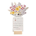 Pikkukuva 2 / 5: 2024 Bloomy Flowers -pöytäkalenteri, luova muotoilu, maljakkomainen pöytäkalenteri, aikatauluplanner ja muistio