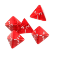 Pikkukuva 5 / 5: 40/pakkaus Punainen Gem Polyhedral Dices Set D4 Die Nelisivuinen Noppa Pöytäpeleihin