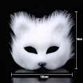 Miniatyrbild 2 av 3: Furry Fox Mask Halloween Cosplay Kostym Halv ansiktsmask Ögonkläder Fancy Dress Ögonmask Halloween Party Makeup Prop Kostymtillbehör Djurfest