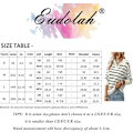 Pikkukuva 5 / 5: Naisten Cardigan-paita, raidallinen pitkähihainen syksy-talvi streetwear A-black S