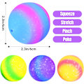Miniatyrbilde 4 av 5: Stressballer for voksne og barn, 4 stk fargerike sensoriske baller for angst stressavlastning Squishy Fidget Ball Squeeze Ball