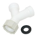 Miniatyrbilde 1 av 5: Y-stykke for vaskemaskin, plast 3/4 slangekobling, apparatinntak Bsp slange Y-stykke splitterkobling, for vaskemaskin oppvaskmaskin 2 stk