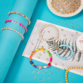 Miniatyrbild 5 av 5: Platta runda spacer spacer pärlor, 3000 bitar 6 mm guld Heishi CCB Plast Disc Rondelle-pärlor för smyckestillverkning Craft DIY Armband Halsband